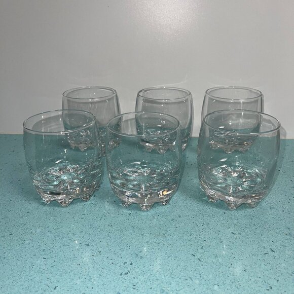 Bormioli Rocco Rocks Glass Set of 6 Galassia 10 oz Clear Peg Foot - Picture 6 of 6